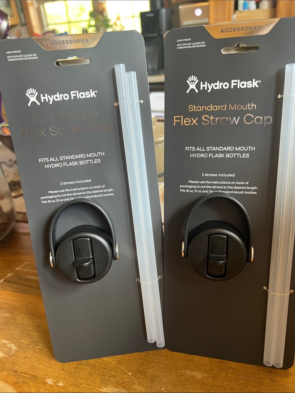TWO HydroFlask Standard Mouth Flex Straw Cap